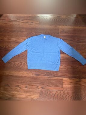 L.L.Bean Cotton Cashmere Crewneck Sweater Women’s XS PETITE in Sky Blue
